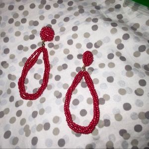 Red earrings